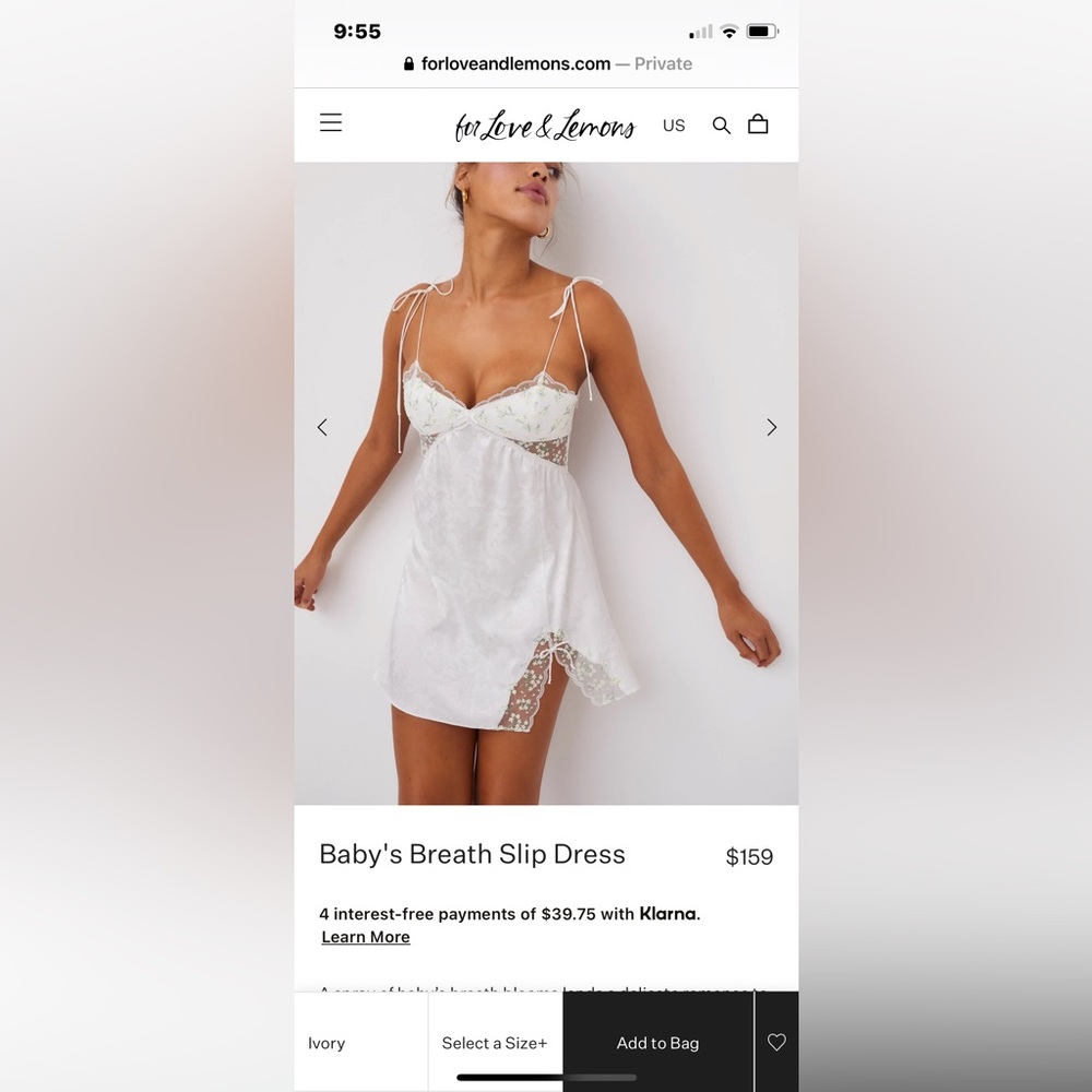 COPY - For love and lemons slip dress